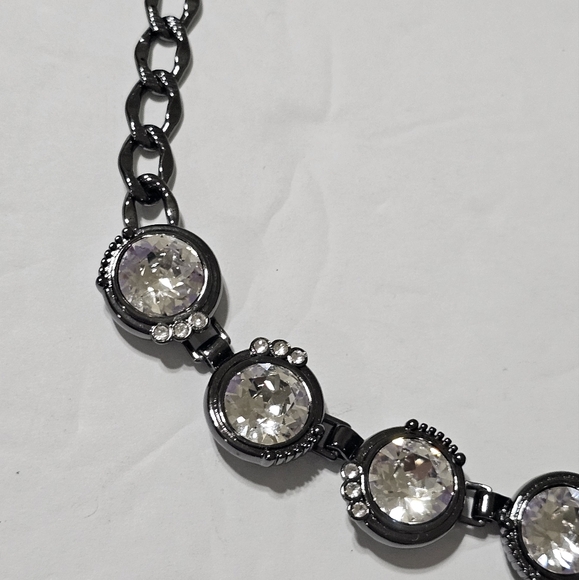 Silpada‎ Bold & Chunky Glamour Necklace with Sparkling Bezel Swarovski Crystal - Picture 8 of 11